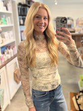 Load image into Gallery viewer, Mesh Lace High Neck Top