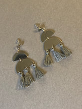 Load image into Gallery viewer, Boho Silver and Grey Half Circle Double Duster