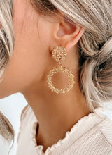 Load image into Gallery viewer, Gold Textured Hoop Earrings
