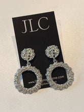 Load image into Gallery viewer, Silver Textured Hoop Stud