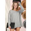Load image into Gallery viewer, V Neck Loose Fit Tunic Length Soft Sweater Top
