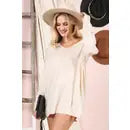 Load image into Gallery viewer, V Neck Loose Fit Tunic Length Soft Sweater Top