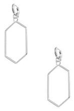 Load image into Gallery viewer, Metal Diamond Small Hoop Dangle Earrings
