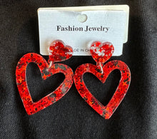 Load image into Gallery viewer, Valentines Glitter Earrings
