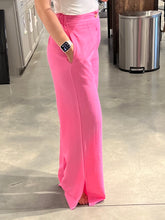 Load image into Gallery viewer, Pink High Waist Wide Split Leg Dress Pant
