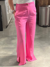 Load image into Gallery viewer, Pink High Waist Wide Split Leg Dress Pant
