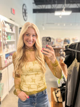 Load image into Gallery viewer, Mesh Lace High Neck Top
