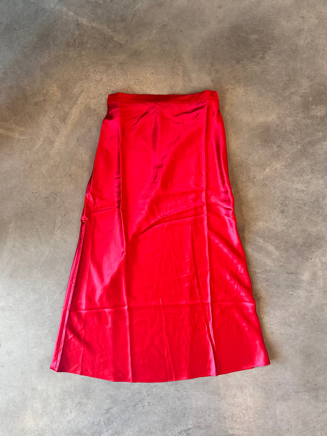 Satin Midi Skirt