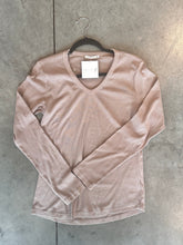 Load image into Gallery viewer, V-Neck Fitted Ribbed Long Sleeve
