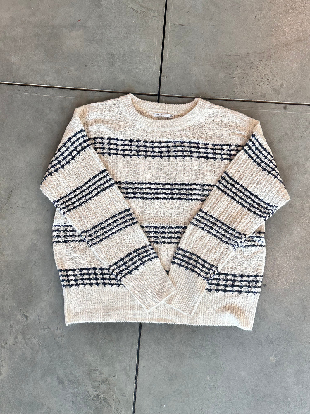 Textured Stripe Pullover