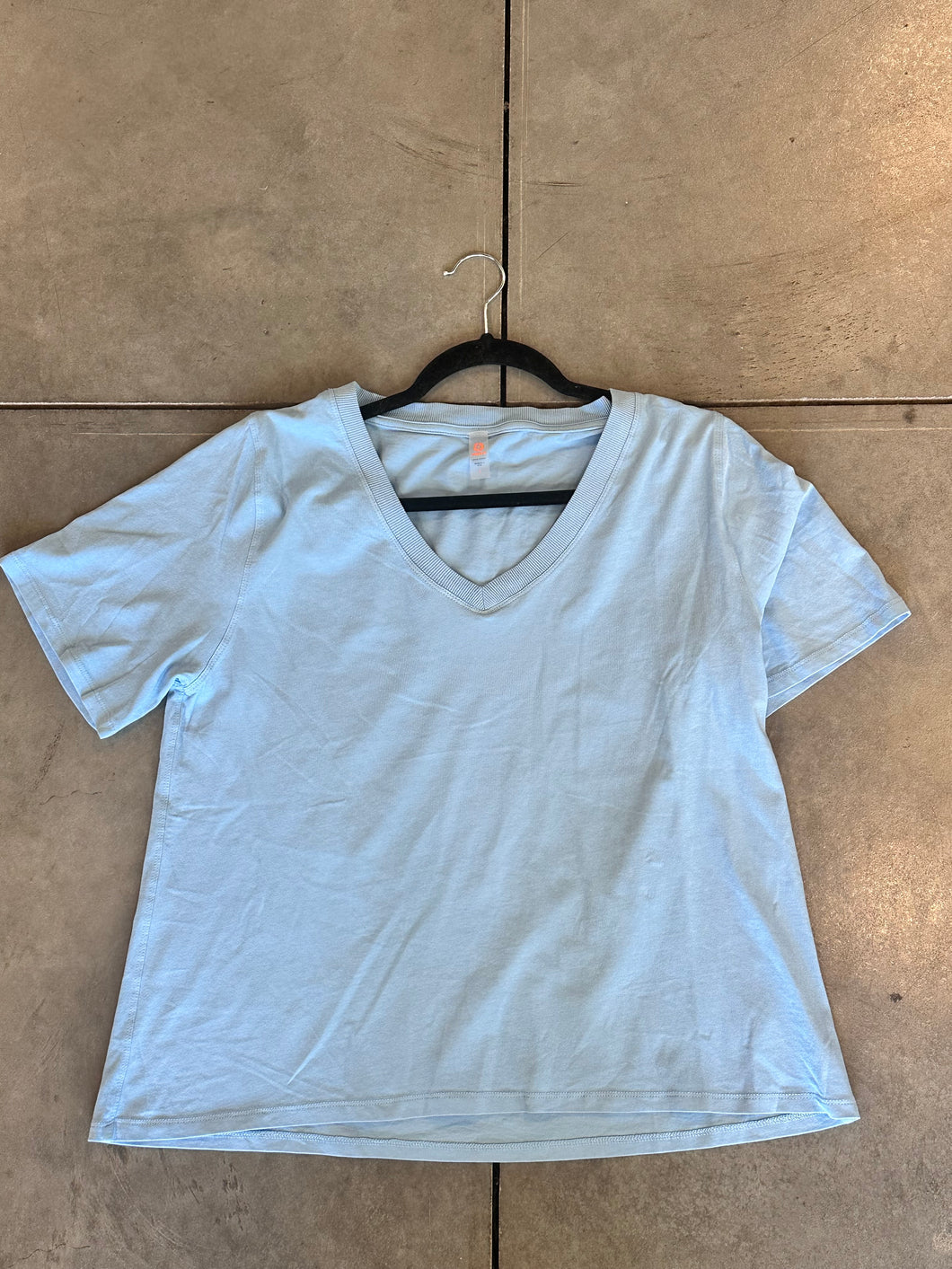 Cotton Blend V-Neck Tee