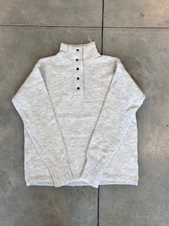 Button Neck Henley Sweater