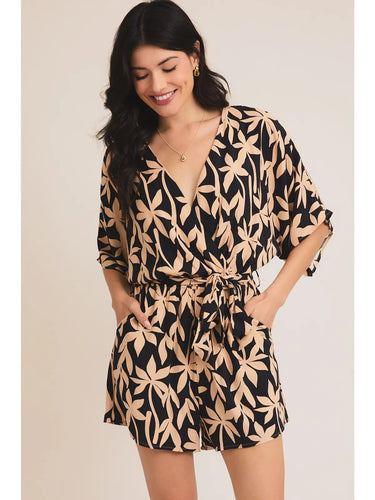 Short Sleeve Abstract Romper