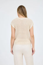 Load image into Gallery viewer, Girl wearing crochet sweater facing backwards 
