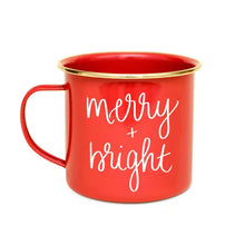 Load image into Gallery viewer, Merry + Bright coffee mug
