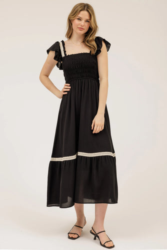 Girl wearing ruffle dress 