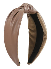 Load image into Gallery viewer, Leather Plain Knot Headbands

