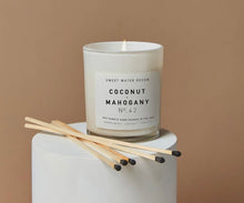 Load image into Gallery viewer, Coconut and Mahogany Soy Candle
